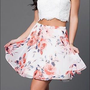 As U Wish white floral skirt